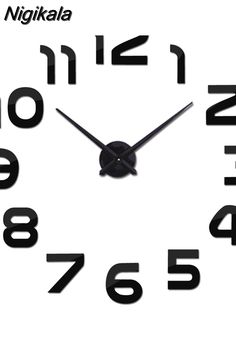 a white clock with black numbers and numerals on the face is shown in front of a white background