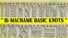 an image of macrame basic knots