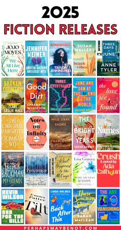 Excited for the new contemporary fiction releases coming in 2025? Look no further than this curated list of the most highly-anticipated books of 2025 #books #newbooks2025 #newbooks #fiction #contemporaryfiction  ​ Contemporary Fiction Books, New Fiction Books, Best Book Club Books, Ya Romance, Best Reads, Library Love, Book Subscription