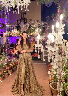 Shadi Season, Front Open Gown, Decent Dresses, Casual Bridal Dress, Asian Dresses, Modern Henna, Desi Wedding Dresses, Modern Henna Designs, Partywear Dresses