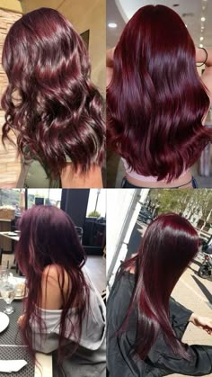 𝗇𝗈𝗍 𝗆𝗒 𝗉𝗂𝖼𝗍𝗎𝗋𝖾, ���𝗋𝖾𝗉𝗈𝗌𝗍🌫 hair colors, red hair, dark red hair color, cherry red hair, cherry red hair dye, colored hair Dark Berry Red Hair, Really Dark Red Hair, Deep Cherry Red Hair Burgundy, Dark Wine Hair, Cherry Purple Hair, Dark Magenta Hair, Cherry Red Hair Dye, Wine Colored Hair, Red Hair Cherry