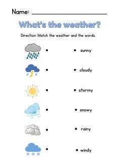 the weather worksheet for kids to learn how to write and draw it in