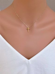 Easter Necklace, Necklace Women Gold, Cross Pendent, Real Gold Chains, Cross Necklace Women, South San Francisco, Necklace Cross, Solid Gold Necklace, Gold Cross Necklace