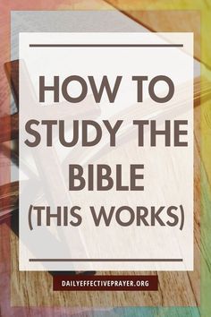 a bible with the words how to study the bible this works on top of it