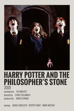 the harry potter and the philospher's stone poster is featured in this image