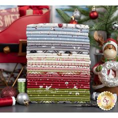 Get ready for a festive and fun-filled holiday season with the On Dasher fabric collection by Sweetwater for Moda Fabrics. Inspired by the lighthearted spirit of Christmas and the whimsy of Santa's reindeer, On Dasher brings a touch of joy to your holiday projects. Beyond the charming reindeer-themed prints, On Dasher features versatile blenders that can seamlessly complement any holiday project. Whether you're crafting quilts, stockings, or festive decor, these fabrics offer a playful yet sophi Pre Quilted Christmas Fabric, On The Go Fabric By Moda, Moda Christmas Morning Fabric, Prequilted Christmas Fabric, Santa's Reindeer, Fabric Outlet, Spirit Of Christmas, Shabby Fabrics, Mini Charm