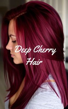 Hair Colours 2025 Trends, L’oréal Hi Color Magenta, Hair Color Purple Ideas, Spring Hair Color Trends 2024 Red, Red Hair Inspo Highlights, Burgandy Hair Highlight, Dark Red And Pink Hair, Fuschia Hair Magenta, Black And Magenta Hair