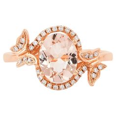 This collection features an array of magnificent morganites! Accented with Diamond these rings are made in rose gold and present a classic yet elegant look. Classic morganite ring in 18K Rose gold with Diamond. Morganite: 1.32 carat, 9X7mm size, oval shape. Diamond: 0.119 carat, 1.00mm size, round shape, G color, VS clarity. Gold: 3.18g, 18K Rose Gold. R791 Luxury Morganite Rings For Anniversary, Luxury Rose Gold Rings With Accent Stones, Fine Jewelry Morganite Diamond Ring In Rose Gold, Elegant Rose Gold Topaz Ring With Accent Stones, Fine Jewelry Rose Gold Morganite Diamond Ring, Luxury Morganite Diamond Ring As Gift, Morganite Diamond Ring With Brilliant Cut, Luxury Oval Morganite Wedding Ring, Morganite Rings With Accent Stones