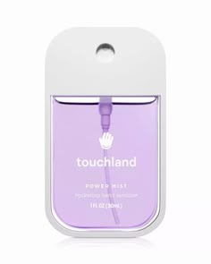 Touch Hand Power Mist, Touchpad Hand Sanitizer, Purple Beauty Products, Preppy Stuff For School, Touchland Scents, Lavender Stuff, School Emergency Bag, Touch Land, Best Hand Sanitizer