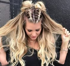 10 of The Best Braided Space Bun Hairstyles (2023 Trends) Hairstyles Kenya, Sweet Hairstyles, Peinados Fáciles Para Cabello Corto, Braids With Curls, Back To School Hairstyles, School Hairstyles, Braided Hairstyles Updo, Braided Hairstyles Easy, Long Blonde