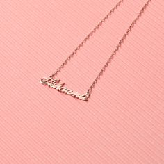 14k rose gold name plated,Gold name necklace,dainty name necklace,personalized name jewelry,gift for women,gift for girl,custom name jewelry,Birthday gift, Christmas gift, New year gift Name Size : 0,35 x1,25 inch / 9 X 32 mm Necklace size : 14" 16" 18" 20" 2" extension is available on all products material: 925 sterling silver finish color: 14k yellow gold plated, 14k rose gold plated chain model: cable chain 1.2mm chain extender: yes 2"(5cm) weigth: 2,4gr-3gr ideal chain size: 16"+2"extender ( Nameplate Necklace, Gold Name Necklace, Chain Extenders, Birthday Jewelry Gift, Jewelry Birthday, Name Jewelry, New Year Gift, Necklace Size, Name Necklaces