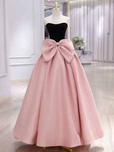 Pink Long Prom Dress, Prom Dress Pink, Formal Prom Dresses Long, Off Shoulder Evening Dress, Prom Dresses Long Pink, Quinceanera Dresses Pink, Velvet Pink, Strapless Party Dress, Prom Dresses Yellow