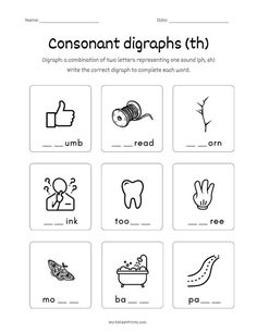 the worksheet for children to learn how to write and draw their own words