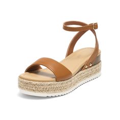 PRICES MAY VARY. [Fashion Platform Wedge]: Add a splash of sunshine to your ensemble with the ZURIN espadrille platform wedges. Elevate your look effortlessly with the trendy flatform sandals, featuring a stylish stacked wooden heel and a cute platform. The secure ankle strap with a buckle closure ensures a snug fit, making these boho sandals for women both a stylish and comfy pick that's sure to be a treat for your feet. [Comfort&Stability] :These Comfortable wedge sandals for women feature a p Boho Sandals, Ankle Strap Wedges, Flatform Sandals, Wooden Heel, Platform Wedge, Sandals For Women, Casual Sandals, Elevate Your Look, Platform Wedges