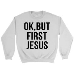 Christian Sweatshirts, French Typography, Christian Tee Shirts, Jesus Clothes, Estilo Hijab, Christian Shirts Designs, Jesus Sweatshirts, Christian T Shirts