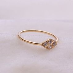 "Materials Gold, Rose gold, White gold Diamond Ring / 14k Yellow Gold Diamond Ring / Stackable Ring / 14k Solid Gold Ring / Natural Diamond / Engagement Ring / Wedding Ring / Fine Item Features * Made to Order. * Gold KT: 14K solid gold * Custom Gold Color: Rose Gold, Yellow Gold, White Gold * Ring is marked gold Marked * Diamond Cut: Round * Number of Stones: 4 * Stone Size: 1.5 MM * Total CTW: 0.04 * Diamond Color Clarity: J Color Si Clarity * Width of Band: 1.30mm * ready to Ship in 7-10 Busi Gold Marquise Cut Birthstone Promise Ring, Dainty Gold Brilliant Cut Birthstone Ring, 14k Gold Diamond Cut Crystal Promise Ring, Gold 14k Brilliant Cut Crystal Ring, 14k Gold Crystal Ring With Diamond Cut, Gold Crystal Ring With Diamond Cut In 14k Gold, Delicate Gold Stackable Rings With Brilliant Cut, Yellow Gold Crystal Ring With Diamond Cut For Promise, Gold Marquise Cut Promise Ring