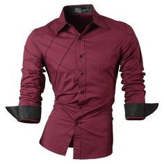 Slim Fit Shirt With Casual Collar, Fitted Cotton Dress Shirt With Casual Collar, Fitted Cotton Dress Shirt For Fall, Cotton Slim Fit Dress Shirt With Placket, Cotton Dress Shirt With Casual Collar For Office, Slim Fit Fall Shirt, Business Cotton Shirt With Collar, Casual Collar Cotton Office Shirt, Collared Cotton Shirt For Business