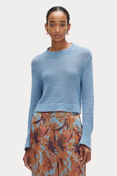 Barca Pullover Spring Open Knit Cropped Sweater With Crew Neck, Casual Cropped Textured Knit Sweater, Textured Knit Cotton Cropped Sweater With Crew Neck, Crew Neck Cropped Sweater For Layering, Crew Neck Pointelle Knit Cropped Sweater For Layering, Pointelle Knit Cropped Sweater For Layering, Chic Cropped Sweater With Crew Neck In Pointelle Knit, Chic Cropped Sweater With Pointelle Knit And Crew Neck, Chic Cropped Sweater With Pointelle Knit