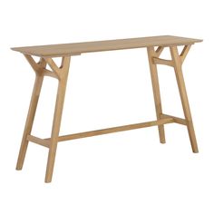 a wooden table on a white background