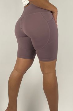 Designed for you to break a sweat, because we get it.Our Activewear shorts are great for cycling, hiking, or yoga and are made with a sweat-wicking fabric that's breathable, moisture resistant with a 4-way stretch. Featuring a flattering high-rise waistband, and two side pockets for your phone or wallet. Black runs Small, Size up from normal size Smoky Mauve runs true to size 78% Nylon / 22% Spandex Model wears a Small | Weighs 125 lbs | Height 5' 2" 125 Lbs, Women's Workout, Mauve Color, Active Wear Shorts, Body Contouring, Workout Clothes, Cycling, Active Wear, High Rise