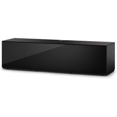 the sony soundbar is shown in black