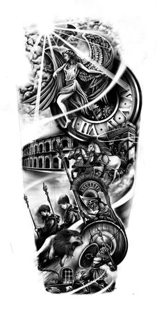 a black and white drawing of a clock tower with people on it's face