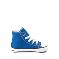 Converse Chuck Taylor All Star Hi Sneaker - Baby - Black | Journeys Baby Chucks, Snorkel Blue, Classic Converse, Shoe Size Chart Kids, Blue Converse, Baby Black, New Street Style, Basketball Star, Star Logo