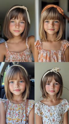 Haircuts For 8 Year Girl, Girls Haircut With Bangs Kids, Girls Haircut With Bangs, Girl Hairstyles With Bangs, Girls Haircuts With Bangs, Ellie Haircut, Bangs For Kids, Cool Kids Haircuts