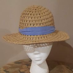 New Girls Floppy Straw Blue Band Hat New Girls Floppy Straw Blue Band Hat Item Sold As Is- In New Condition-Size (One Size) Return Policy Blue Summer Straw Bucket Hat, Light Blue Sun Hat For Beach Spring Season, Light Blue Sun Hat For Beach In Spring, Light Blue Summer Hat, One Size Fits Most, Light Blue Summer Hat (one Size Fits Most), Blue Bucket Hat With Flat Brim For Spring, Casual Fitted Crochet Hat For Spring, Fitted Casual Crochet Hat For Spring, Light Blue Sun Hat With Curved Brim For Beach