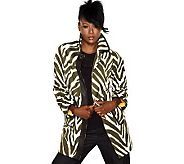 Isaac Mizrahi Live! Animal Printed Button Front Coat - A203524 Down Coat, Body Shapes, What To Wear, Animal Print, Bomber Jacket