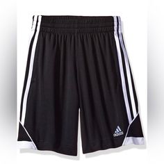 Adidas Boys Mesh Athletic Shorts Ah5266 Climalite Black White Kids Size 4. New With Tag. Elastic Waistband Pull-On White 3-Stripe Climalite- Stay Dry & Comfortable No Drawstring, No Pockets Closed Mesh Fabric Material 100% Polyester Imported V-88 Adidas Black Bottoms For Sports Events, Adidas Black Shorts For Sports Events, Black Sportswear Athletic Shorts With Three Stripes Branding, Black Sporty Athletic Shorts With Adidas Logo, Black Athletic Shorts With Three Stripes Branding, Black Sportswear Athletic Shorts With Three Stripes, Black Adidas Sporty Athletic Shorts, Black Sporty Adidas Athletic Shorts, Sporty Black Adidas Athletic Shorts