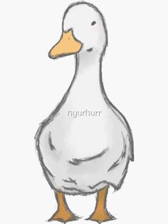 a drawing of a duck with the name nurhrr on it