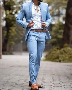 Light Blue Prom Suits For Guys, Powder Blue Suit Men, Light Blue Mens Suit, Light Blue Suits For Men, Light Blue Prom Suits, Light Blue Suit Men, Light Blue Wedding Suit, Light Blue Suits, Blue Coat Pant