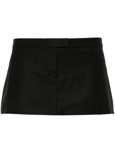 Find AYA MUSE Virgin Wool-blend Miniskirt on Editorialist. black virgin wool blend stretch-design concealed front fastening two front welt pockets thigh-length