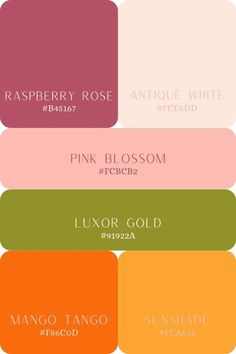 the color scheme for pink blossom