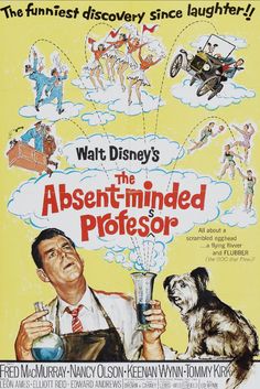 Absent Minded, Walt Disney Movies, Disney Poster, Vintage Films, Disney Movie Posters, Classic Disney Movies, Old Movie Posters, John Wilson