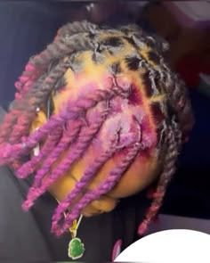 yk you love the purple💜#locstyles #coloredhairstyles #twostrandtwist #stud Pink And Blue Locs, Purple Dyed Locs, Hoop Hairstyles, Dyed Locs Hairstyles, Black Hair Locs, Cute Locs, Locs Colors, Hairstyles For Locs