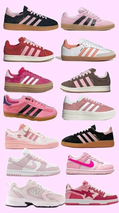 #adidas #nike #shoes Pink Adidas Shoes, Shoes For Teens, Soccer Girlfriend, Self Care List, Cutesy Clothes, Kawaii Outfits, Sephora Skin Care