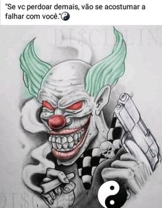 Tattoo Tony Country, Hippie Painting, Cool Pencil Drawings, Creepy Clown, Outline Drawings, Motivational Phrases, Tattoo Sketches