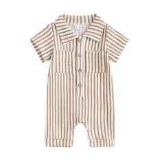 PRICES MAY VARY. Material: newborn baby boy jumpsuit 65% cotton 35% polyester fiber material, baby boys romper, infant coveralls skin friendly and breathable soft,no harmful chemicals will not harm the baby's skinny Design: Jumpsuit for young children,vertical striped baby boy romper,one-piece baby boy jumpsuit,short sleeved toddler romper, lapel neck design baby boy romper,infant one piece clothing with twisted buttons design ,easy to put on and take off leisure daily style baby romper Age:newb Jumpsuit Spring, Jumpsuit Short, Outfit Baby Boy, Newborn Gown, Fashion Packaging, One Piece Clothing, Boys Stripes, Toddler Romper, Boys Summer