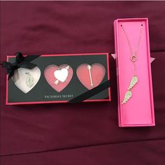 New In Box Victoria's Secret Necklace Sets. Gold Box-shaped Jewelry For Valentine's Day, Victoria Secret Jewelry, Necklace Sets, Victoria Secret Fashion, Victoria Secret Fashion Show, Victoria Secret, Necklace Set, Womens Jewelry Necklace, Fashion Inspiration