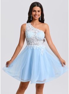 JJ's House Sequins Appliques Lace Tulle One Shoulder Fall Spring Summer Ball-Gown/Princess General Plus Side Zip Sweet & Flow Beautiful Back Sky Blue Height:5.8ft（176cm） Bust:32in（82cm）Waist:24in（61cm）Hips:35in（89cm） No Short Blue Sleeveless Homecoming Dress. #JJ's House #Sequins #AppliquesLace #Tulle #OneShoulder #Fall #Spring #Summer #BallGownPrincess #General #Plus #SideZip #Sweet&Flow #BeautifulBack #SkyBlue #No #Short #Blue #Sleeveless #HomecomingDress Summer Ball, Gown Princess, Tulle Homecoming Dress, Ball Gowns Princess, Dress With Sequins, Sequin Appliques, Lace Outfit, Style Savvy, Homecoming Dress