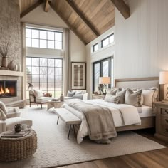 Modern barndominium design idea Large Master Bedrooms Decor, Barndo Ideas, Master Addition, Barndominium Interior, Barn Style House Plans, Life Vibes, Dream Life House, Dream House Rooms, Farmhouse Interior