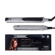 Professional Salon Quality Flat Iron Hair Straightener With A Free Travel Straightener! Includes Digital Lcd Display, Dual Voltage, Instant Heating, Ceramic Coated Plate, 1 count Instant heat up: the New advanced metal Ceramic heater ensures a rise to 450 in 30 seconds & Provides continuous & stable Temps throughout styling Better styling & fast styling: our innovative vent design channels steam making the Pursonic straightener not only the perfect tool for dry hair, but also damp & Wet hair Cho Travel Straightener, Hair Plates, Flat Iron Hair, Hair Straighteners Flat Irons, Hair Straightening Iron, Visor Hairstyles, Iron Hair, Ceramic Heater, Ceramic Hair