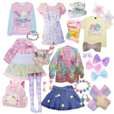 Kawaii Moodboard, Yume Kawaii Fashion, Silly Outfits, Kawaii Outfit Ideas, Kawaii Outfits, Yume Kawaii, Diy Fashion Clothing, Dress Design Sketches, Mood Board Fashion