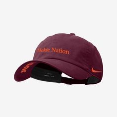 Top off your game-day look with this adjustable Virginia Tech cap. Tech Nike, Penn State College, Virginia Tech Hokies, Dark Maroon, Virginia Tech, State College, Sport Hat, College Sports, Penn State