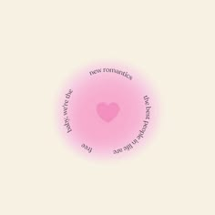 a pink circle with the words new beginnings and a heart on it's center