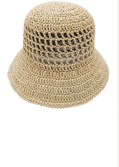 Embrace the laid-back vibes of summer with our straw bucket hat. The perfect blend of fashion forward elegance and style, our straw bucket hat takes you from day to night, from poolside to beachside, from festival to grassy hills and beyond. Upgrade your summer wardrobe with this must-have accessory! About me one size fits most Fabric: Crown circumference: Crown height: Brim width: Vacation Bucket Sun Hat, Lightweight Bucket Hat For Day Out, Spring Straw Hat With Open Weave, Adjustable Bucket Hat For Poolside And Spring, Spring Brimmed Straw Hat With Open Weave, Spring Curved Brim Straw Hat With Open Weave, Chic Natural Bucket Hat, Spring Open Weave Brimmed Straw Hat, Chic Natural Color Bucket Hat