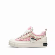 XVESSEL Nougat Skateboard Shoes Unisex Low-Top White | POIZON Mason Mahira Shoes, Shoes For Birthday, Pink Girly Things Accessories, Bell Shoes, Pretty Sneakers, Diy Sneakers, Cute Shoe, Trendy Shoes Sneakers, Pretty Shoes Sneakers