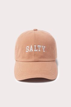 - Best selling Salty baseball cap! - 100% Cotton - One size fits most Casual Spring Snapback Hat, Casual Baseball Cap For Spring, Cheap Summer Snapback Hat, Affordable Snapback Fitted Hat For Summer, Cheap Summer Baseball Cap One Size Fits Most, Affordable Summer Baseball Cap For Beach Season, Cheap Everyday Snapback Hat For Spring, Cheap Cute Summer Baseball Cap, Casual Cheap Trucker Hat For Fans